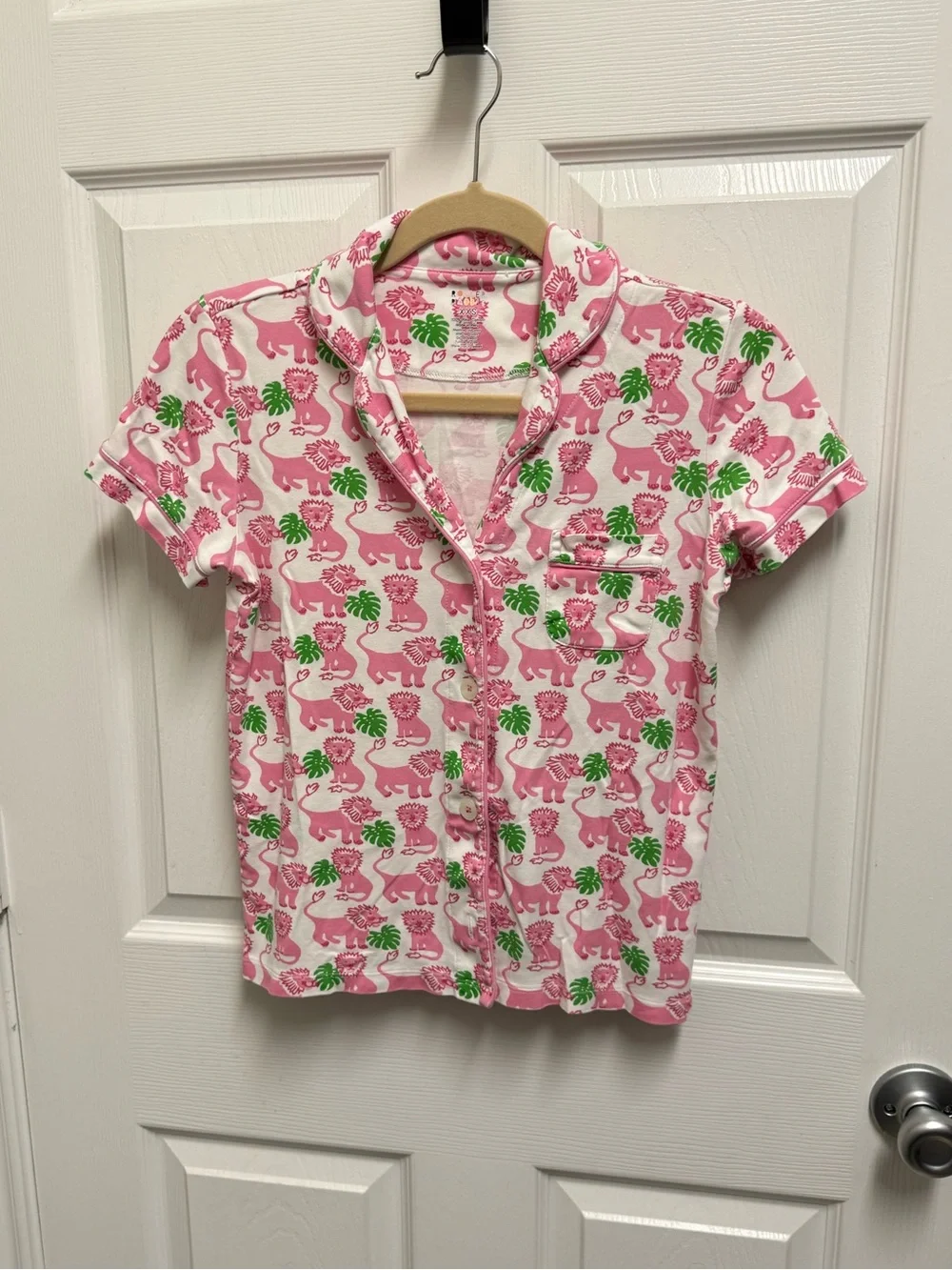 Roller Rabbit Pink Lion Pajama Top - Picture 1 of 9